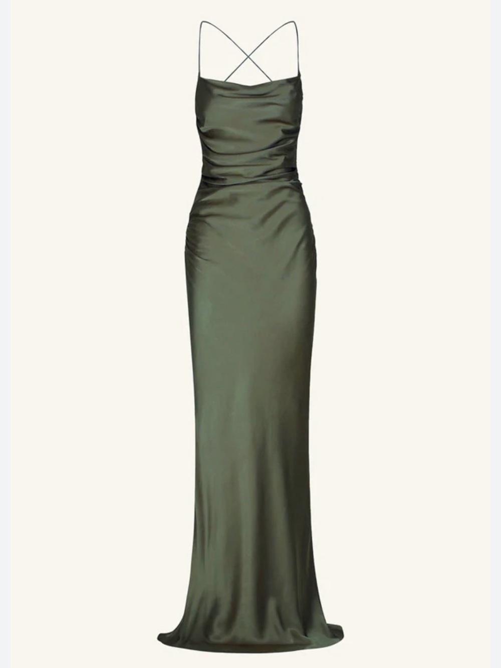 Shona Joy La Lune Lace Back Maxi Dress in Forest US 4
